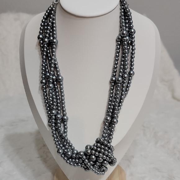 Vera Wang Jewelry - Vera Wang Silver Beaded Necklace